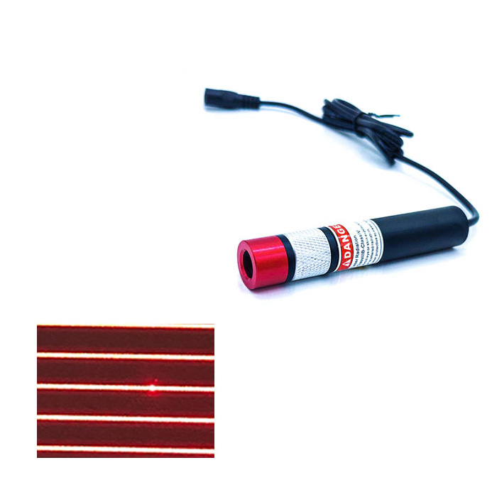 5 Lines Laser Module 638nm 100~200mW Red DOE Laser Focus Adjustable